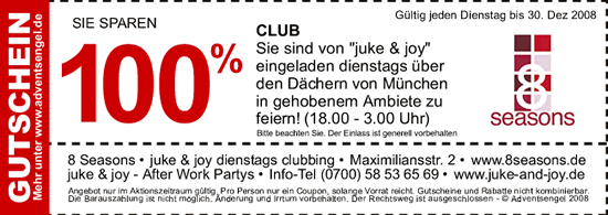 Gutschein der Adventsengel M&uuml;nchen