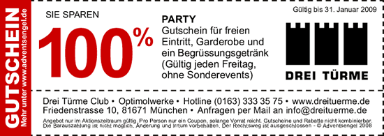 Gutschein der Adventsengel M&uuml;nchen