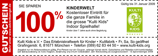Gutschein der Adventsengel München