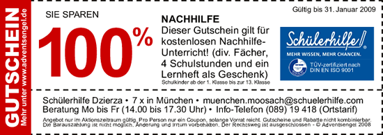 Gutschein der Adventsengel München