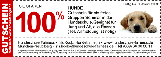 Gutschein der Adventsengel München
