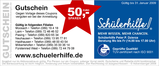Gutschein der Adventsengel München